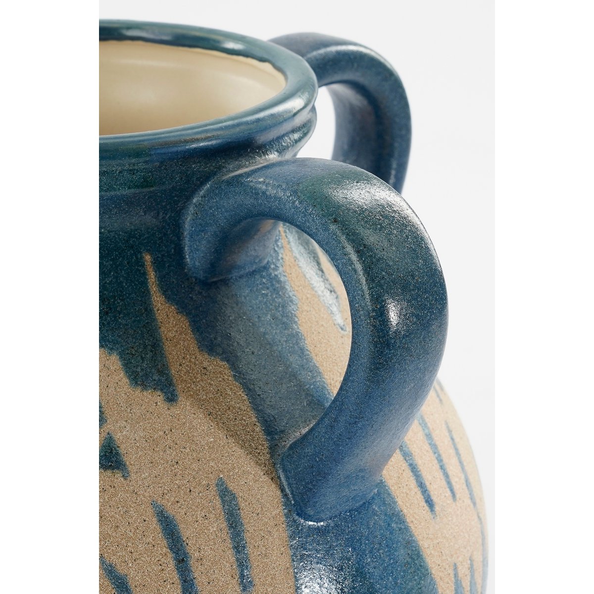 Caldo Vaas - L28 x B28 x H36 cm - Keramiek - Donkerblauw