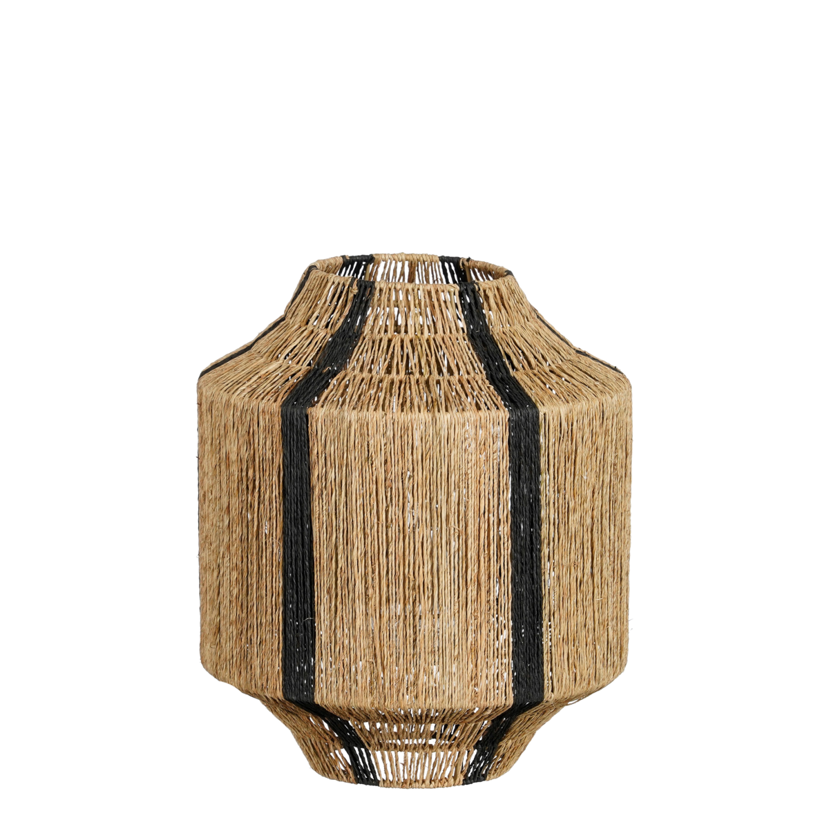 Liliano Lantaarn - H36 x Ø30 cm - Jute - Zwart